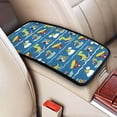 thumbnail image 2 of Bingfone Car Four-Season Universal Armrest Box Mat,Car Armrest Seat Cover Soft Leather Waterproof Armrest Cover Center Console Mat-Dinosaur On The Beach Vacation，Coconut Crab, 2 of 7