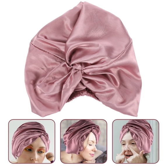 SWETRACE Satin Sleeping Cap Purple Polyester Round Edge For Long Extensions Users In Salon Hair Care