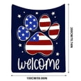 thumbnail image 3 of Independence Day Blanket Festive Flannel Blanket Soft Warm Throw Blanket For Home Sofa Bed Holiday Decoration, 3 of 9