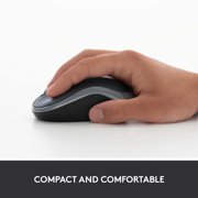 Logitech M185 Wireless Mouse, 2.4GHz with USB Mini Receiver, 12-Month Battery Life, 1000 DPI Optical Tracking, Ambidextrous PC/Mac/Laptop