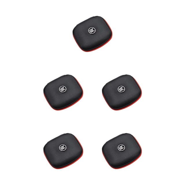 VONKY KZ Sac de Rangement pour Écouteurs Boîte Carrée pour Écouteurs Intérieur Extérieur Voyage Étui de Rangement Accessoires avec Fermeture Éclair Noir 5Set