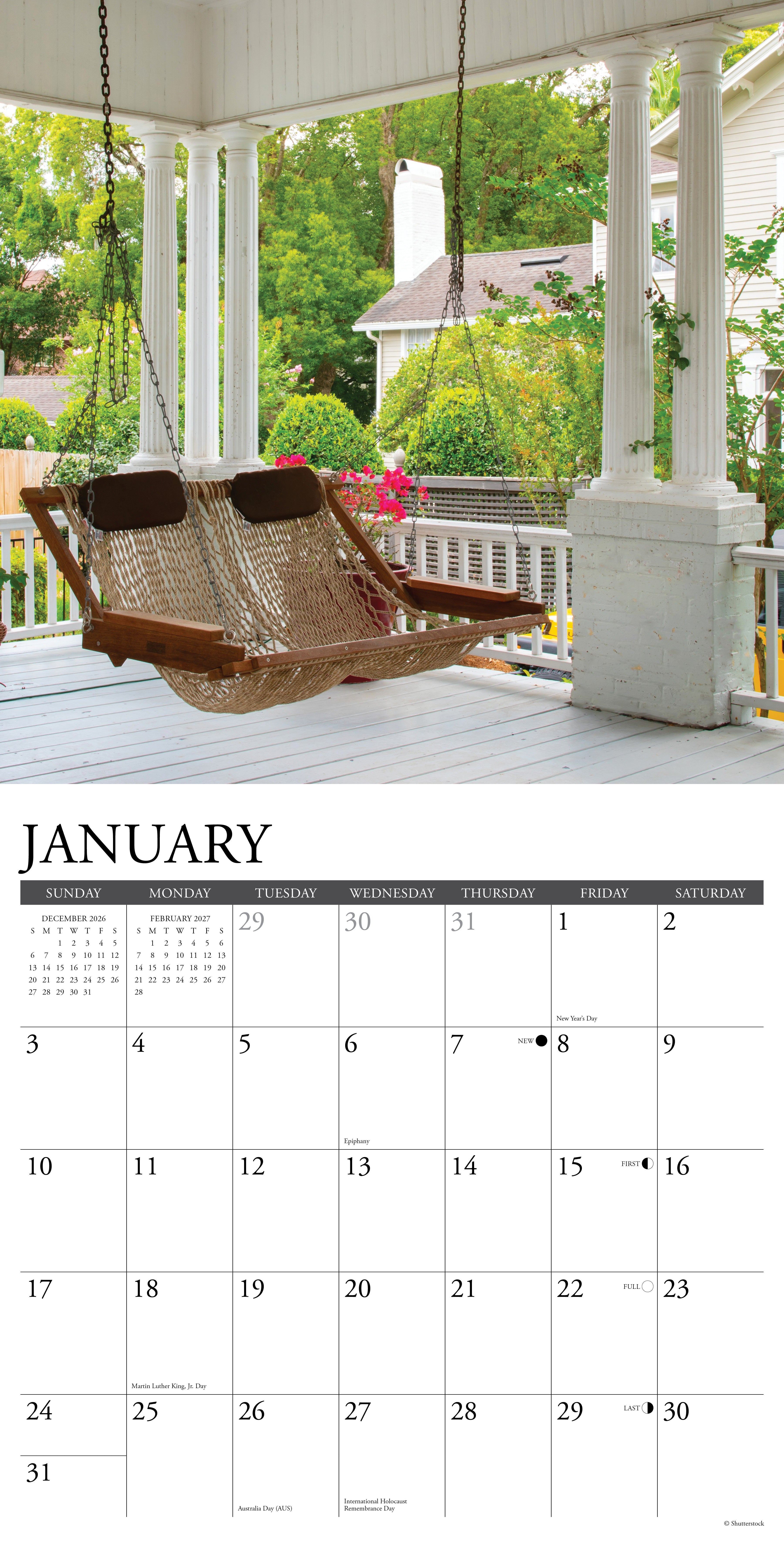 Willow Creek Press, Porch View 2027 Wall Calendar