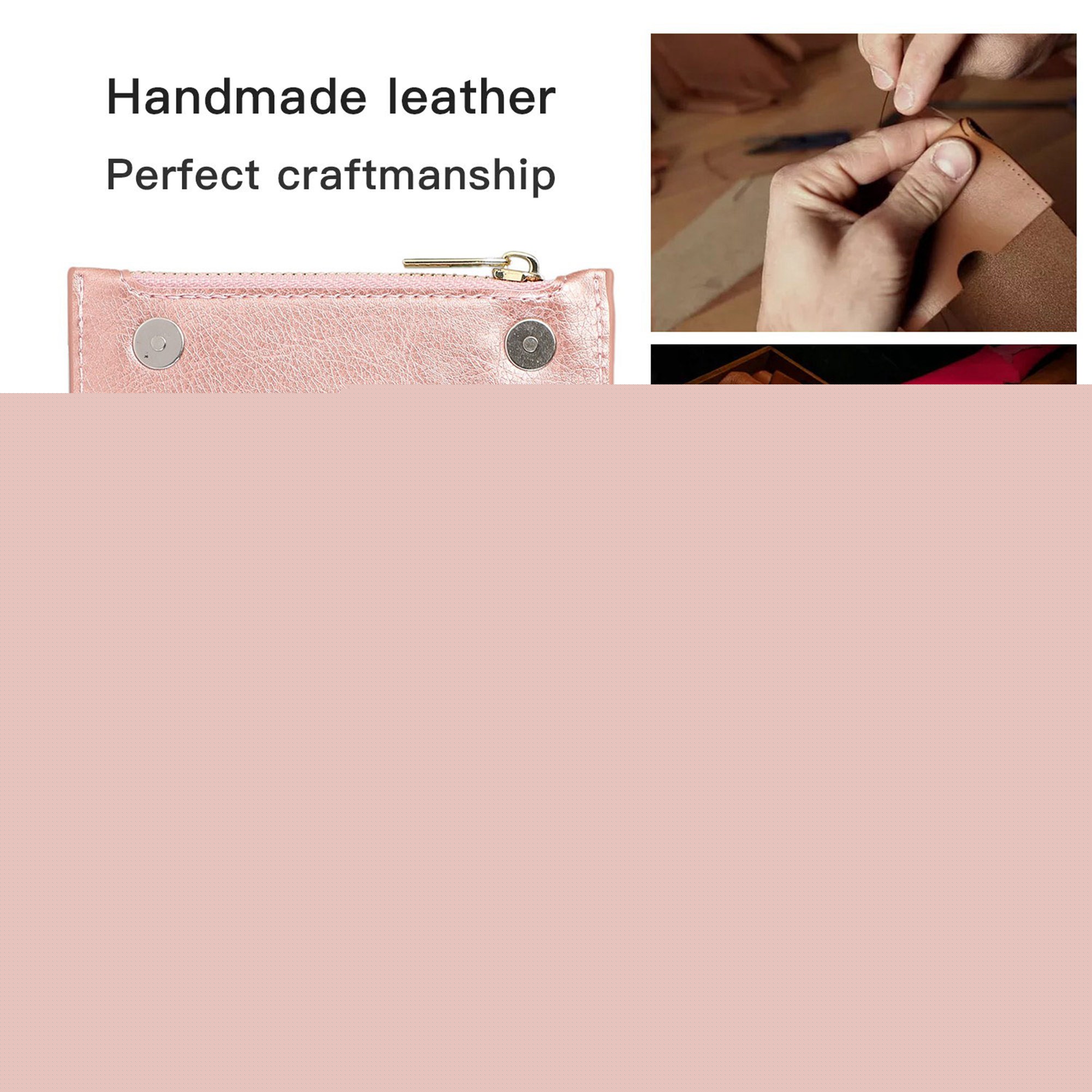 thumbnail image 3 of Dteck Crossbag Case For iPhone XR, Premium PU Leather Wallet Case Credit Card Holder Stand Cover, Rosegold, 3 of 9