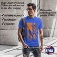 thumbnail image 5 of Greenyef Graphics We The People 1776 Distressed American USA Flag Men's T-Shirt (Royal Blue & Orange, Medium), 5 of 6