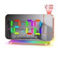 thumbnail image 2 of Christmas Gifts Liweisiy Rgb Dazzling Led Electronic Clock, Color Changing Night Light, Light, Home Desktop Projection Alarm Clock D2152 Pink Free Size, 2 of 9