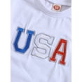 thumbnail image 6 of 4th of July Baby Boy Girl Clothes USA Short Sleeve Romper Letter Print Newborn Bodysuit Independence Day Baby Jumpsuit, 6 of 9
