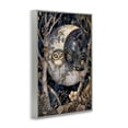 thumbnail image 4 of Stupell Industries Moon Owl Sleeping Animals & Insects Painting Gray Framed Art Print Wall Art, 16 x 24, 4 of 10