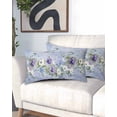 thumbnail image 2 of Purple White Flowers Pillow Covers King Size, Spring Farmhouse Botanical Floral Soft Bed Throw Pillowcases Breathable Cooling Long Lumbar Body Pillow Sham Cover for Bed Sofa 20''x40'', 2 of 7