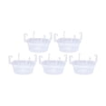 thumbnail image 2 of Plastics Hanging Basket Drip Pans (5-Pack) | Clear, Round Hanging Plant Tray Saucer with Built-in Hooks & Water Catcher for Indoor & Outdoor, 2 of 6