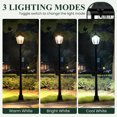 thumbnail image 3 of FKHouse 69" Black Metal Outdoor Garden Solar Lamp Post Light, Weather-Resistant, 3 of 7