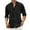 Black, variant on Yiaimeir Men's Solid Color Casual Cardigan Button-up Collar Long-sleeved Shirt，Size M-3XL