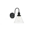 thumbnail image 1 of Living District Histoire Midcentury Modern Black Metal Wall Sconce 1 Light E26, 1 of 4