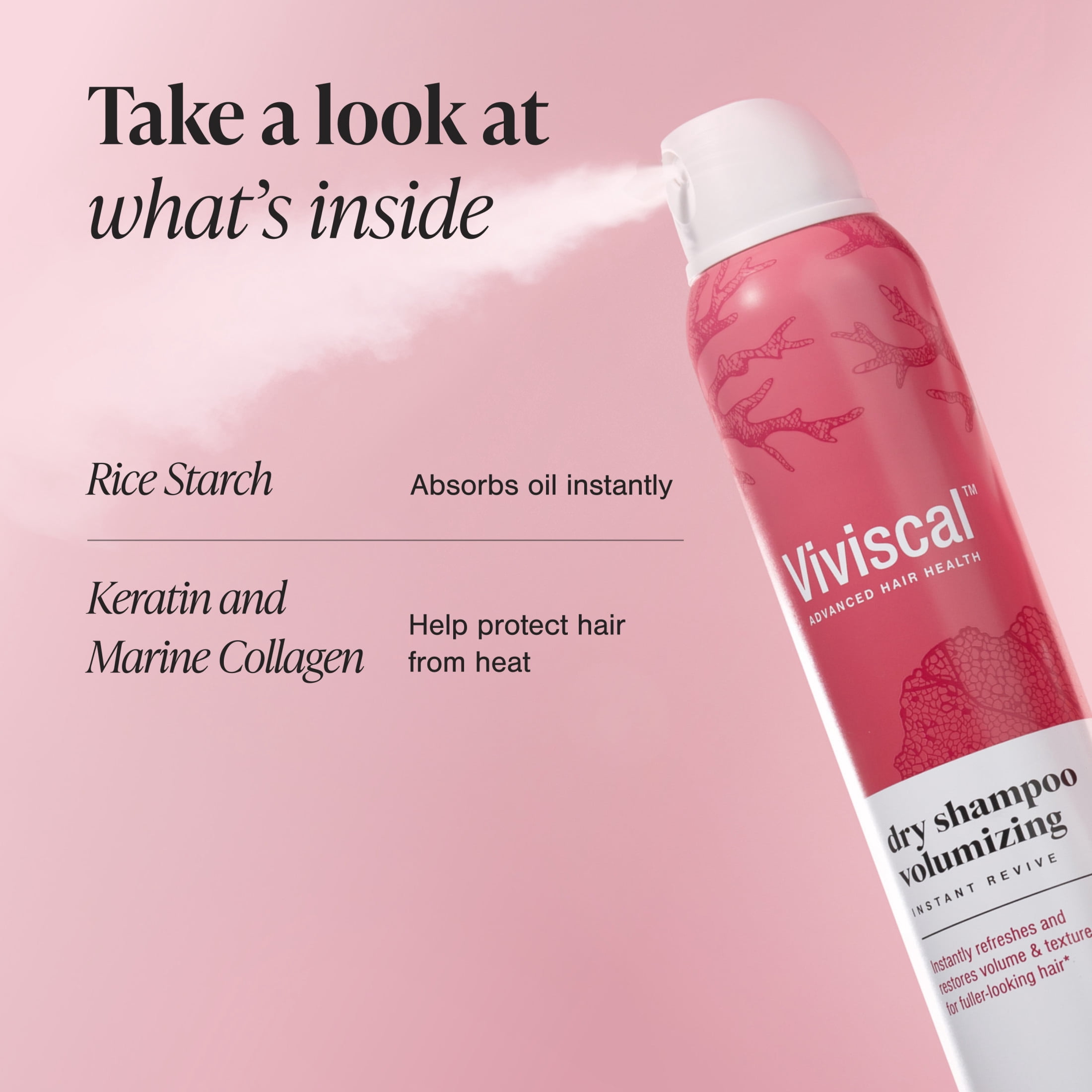 Viviscal Volumizing Dry Shampoo, Removes Oil to Refresh and Restore Hair Volume and Texture, 3.81 oz