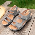 thumbnail image 6 of Hurxie Women's Wedge Sandals Platform: Comfortable Dressy Arch Support Summer Sandals Open Toe Ankle Strap Walking Women Shoes Gray 5.5, 6 of 7