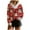 #0168-Multicolor, variant on Uootdi Christmas Sweaters for Women Faux Fur Trim V Neck Long Gift Sleeve Sweatshirts Xmas Graphic Holiday Pullover Lightwork Co zy Pullover