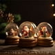 thumbnail image 3 of Newstar Navidad bola de cristal árbol caja de música con forma de bola de cristal decoraciones navideñas caja de música ornamento adorno navideño escritorio, 3 of 4