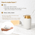 thumbnail image 5 of Speckled White Ceramic Foaming Soap Dispenser, 12 oz Refillable Foam Pump with Gold Top for Bathroom Kitchen Sink, 5 of 7