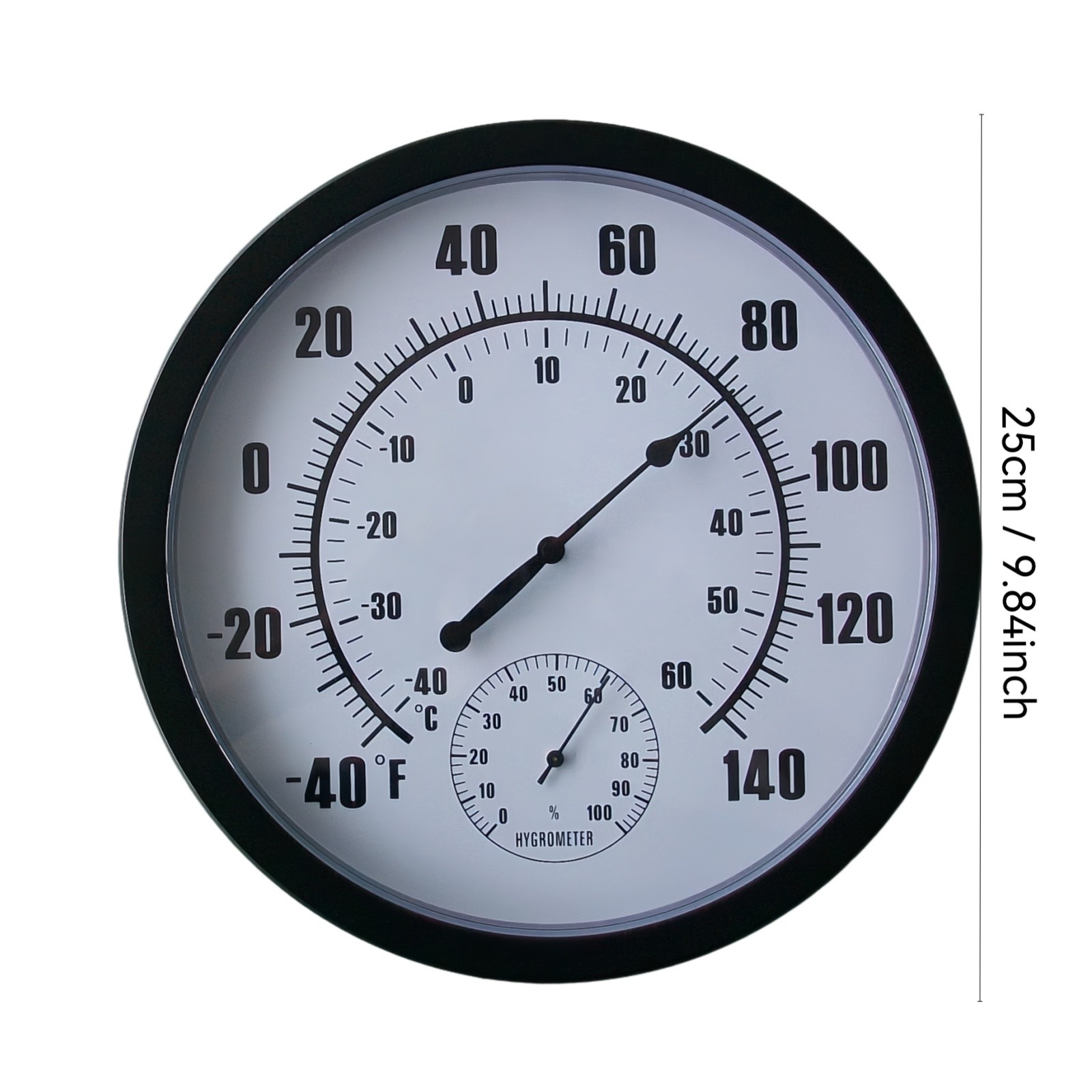 LLDYYDS Indoor Outdoor Thermometer, 10 Inch Large Numbers Waterproof Wall Thermometer with Hygrometer for Patio Home Living Room Bedroom