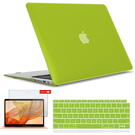 IBENZER Old Version (2010-2017 Release) MacBook Air 13 Inch Case (Models: A1466 / A1369), Plastic Hard Shell Case with KeyboardCover & ScreenProtector for Apple Mac Air 13, AvocadoGreen, A13-AVGN+2