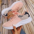 thumbnail image 2 of NOKIO Running Shoes Womens Lightweight Fashion Sport Sneakers Casual Walking Athletic Non Slip Sports Shoes Women Mesh Breathable Sports Shoes Letter Graphic Lace Up Front Running Shoes Sneakers, 2 of 6