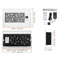 thumbnail image 2 of KFFKFF Quiet Register Booster Fan with Remote and Thermostat Control, Fits 6 x 10 inch Openings, Adjustable Speed for Heating and Cooling, White, 2 of 9