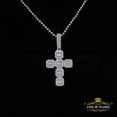 thumbnail image 3 of King of Bling's White Sterling Attractive Silver CROSS Shape Pendant With 2.96ct Cubic Zirconia, 3 of 14
