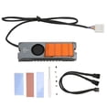 thumbnail image 1 of Disipador de calor para SSD M.2, buena disipación de calor rápida, ajuste automático, 15 rejillas de escape, ventilador de Control de temperatura PWM, enfriador SSD, 1 of 5