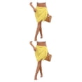 thumbnail image 4 of Faldas de playa de verano Sonducket para niñas transpirables bohemias plegables Amarillo 2Conjunto, 4 of 6