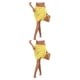 thumbnail image 4 of Jumpingount de mujer, portátil, elegante, elástica, bohemia, transpirable, vacaciones de verano, compras, playa, faldas para jugar, ropa de Amarillo 2piezas, 4 of 6