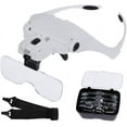 thumbnail image 1 of Lupas 2 Luces LED 5 Lentes Lupas Ajustables, Intercambiables, 1.0X, 1.5X, 2.0X, 2.5X, 3.5X Limpieza de Telas Para Trabajo, Reparaciones Electrónicas, Manualidades, Lectura, 1 of 8
