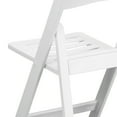 thumbnail image 5 of Flash Furniture 4 Pack HERCULES Series 800 lb. Capacity White Resin Folding Chair with Slatted Seat, 5 of 7