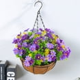 thumbnail image 3 of Ounissouiy Decoración de lavabo colgante de hierro de primera calidad, flores y plantas de imitación de belleza duradera, cestas colgantes, Type2 NO2, 3 of 6