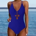 thumbnail image 2 of MSJUHEG Womens Tankini Bathing Suits,Tie Side,Push Up Swimwear,High Cut Swimsuit,Swimsuits for Women 2025,Cross Back,Bathing Suit for Women Dark Blue S, 2 of 8
