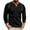 Black, variant on IROINNID Henley Shirts for Men Cotton Casual Contrast Color Top Slim Long Sleeve Standing Neck Button Pocket Sports T-shirt Top Blouse ,White