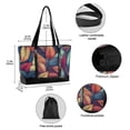 thumbnail image 2 of FORMRS Canvas Laptop Tote Bag for Women with 15.6" Computer Compartments Shoulder Handbag, Blue Vibrant Leaves Pattern, 2 of 7