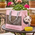 thumbnail image 5 of Pet Tote Carrier Bag with Head Opening, Breathable Mesh Window Cat Dog Travel Bag for Small Pets, Portable Carrying Bag for Outdoor Use, 5 of 6