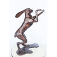thumbnail image 4 of Nifao Leaping jackrabbit bronze statue – Home Decor Sculpture, 21"L x 13"W x 24"H, 4 of 12
