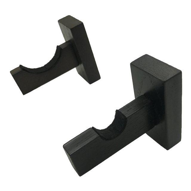 Vitrina de bate de béisbol de 2 uds, soporte para colgar bate de béisbol, estante Horizontal para bate de béisbol de montaje en pared, soporte para bate de béisbol-Negro