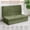 Green, variant on Tri-Fold Corduroy Sofa Bed – 6" Folding Mattress, Full Size, Supportive & Portable Guest Bed for Floor, Camping, or Living Room – Comfortable Sleeper, Black