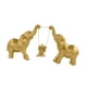 thumbnail image 4 of Estatua de elefante de resina, figura artística creativa, decoración de mesa para gabinete y hogar. Estilo B Dorado, 4 of 9