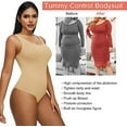 thumbnail image 5 of SAYFUT 3 Piece Women's Shapewear Bodysuit Sexy Sleeveless Shapewear Bodysuit Tummy Control Thong Full Body Shaper Round Neck Tops Slimming Bodysuits(Black S-XL), 5 of 6