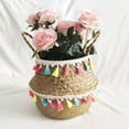 thumbnail image 5 of Grandest Birch Handmade Tassel Faux Seagrass Sundries Storage Basket Household Pot Container Storage Container Sundries Organizer, 5 of 8
