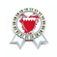 thumbnail image 1 of Manama Bahrein emblema nacional Insignia broche Medalla ganadora, 1 of 3
