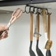thumbnail image 1 of Estante para tazas y tazas bajo el estante | Organizador de pared con 12 ganchos para ollas, sartenes, cucharas y espátulas en gabinetes de cocina | Metal negro o blanco, 1 of 6