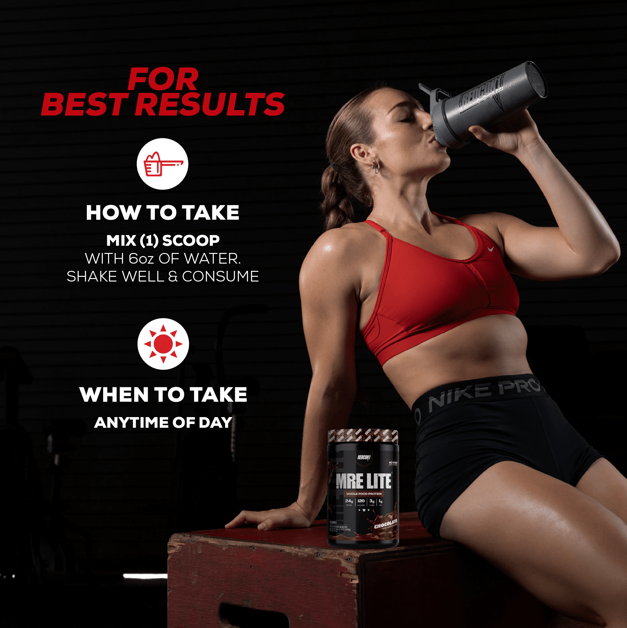 REDCON1 MRE Lite Whole Food Protein Powder, Vanilla Milkshake, Whey & Lactose Free Meal Replacement, Easy to Digest, 20 Servings