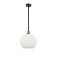 thumbnail image 3 of 516-1S-WPC-G124-12 Innovations Lighting Athens 1 Light 12" Mini Pendant Matte White/Black Antique Brass, 3 of 5