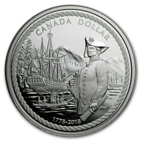 2018 Canada Proof Silver Dollar Captain Cook at Nootka Sound