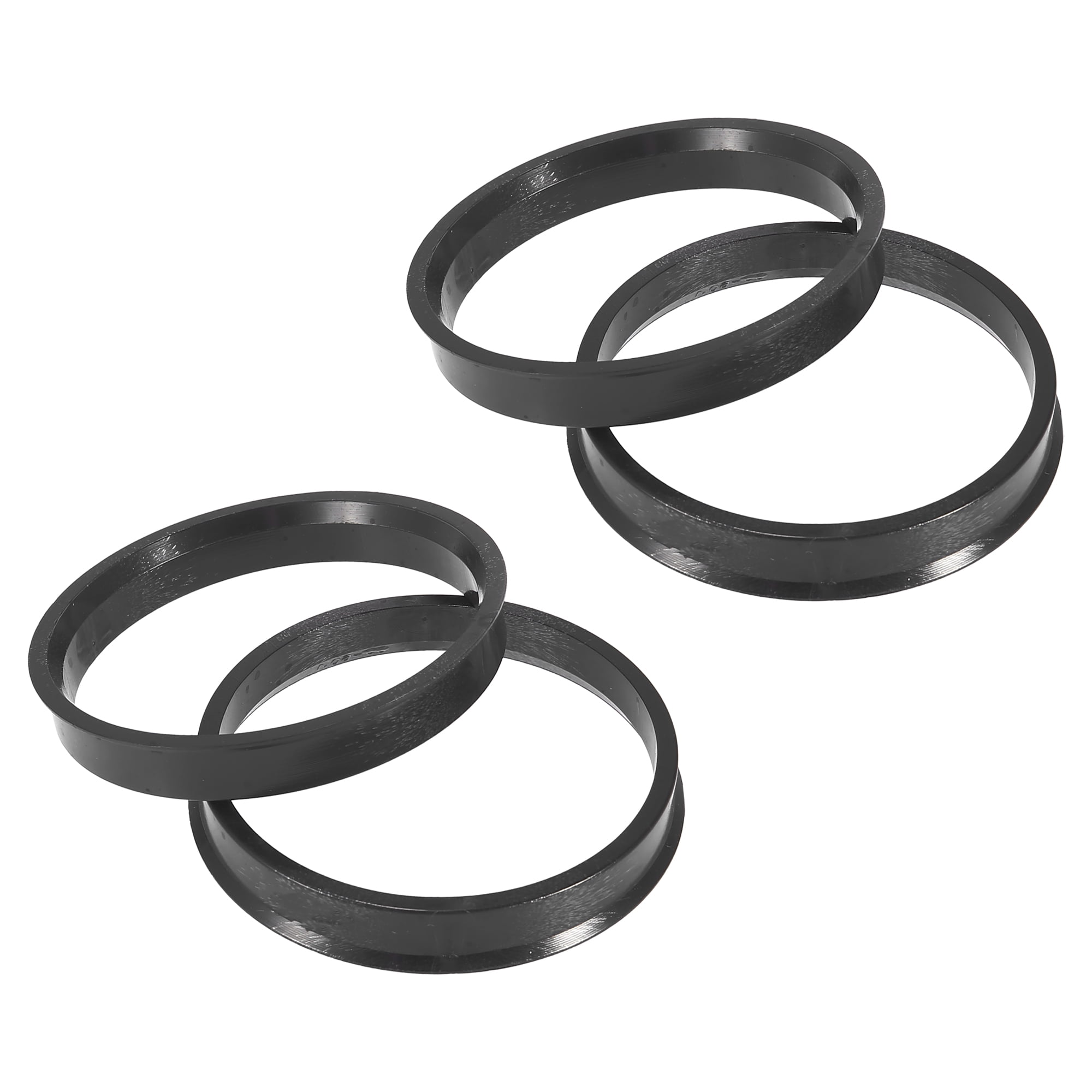 4 Pcs Plastic 60.1mm to 66.1mm Car Hub Centric Rings Wheel Spacer Black