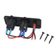thumbnail image 4 of Panel De Interruptor A Prueba De Agua, Interruptor Basculante Dc 12V, Interruptor Para Coche, Barco, Camión, Cargador Usb Dual, Panel De Apagado Para Encendedor De Cigarrillos Eigraketly VI003991-00, 4 of 7