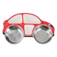 thumbnail image 1 of 1 Pce Assiette Compartimentée pour Enfants en Acier Inoxydable à Motif de Dessin Animé Assiette de Repas Assiette de Service, 1 of 9